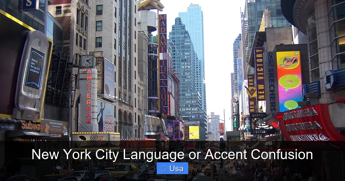 New York City Language or Accent Confusion