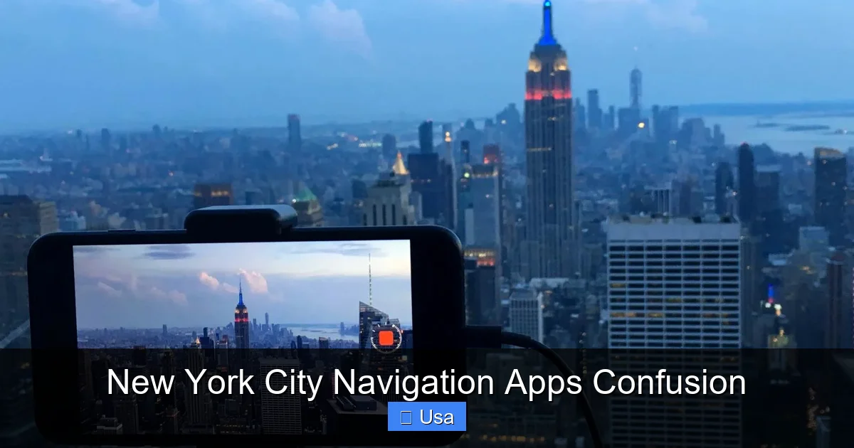 New York City Navigation Apps Confusion