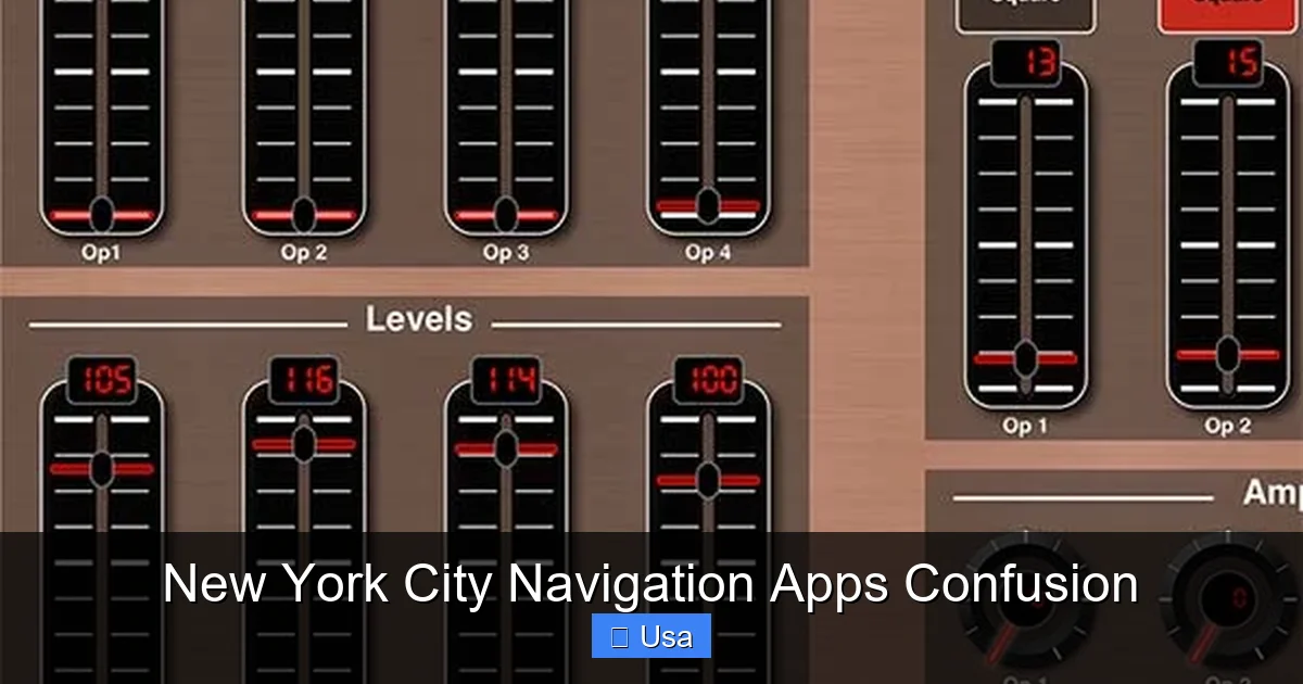 New York City Navigation Apps Confusion