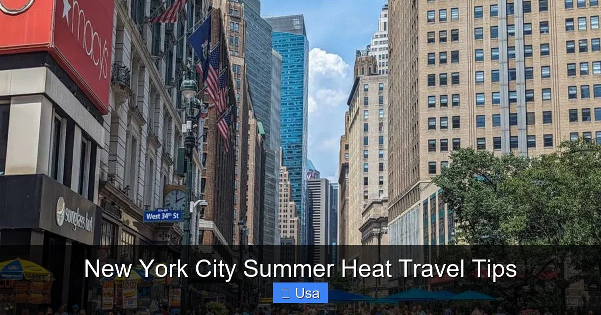 New York City Summer Heat Travel Tips