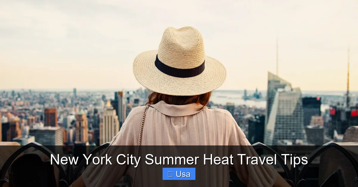 New York City Summer Heat Travel Tips