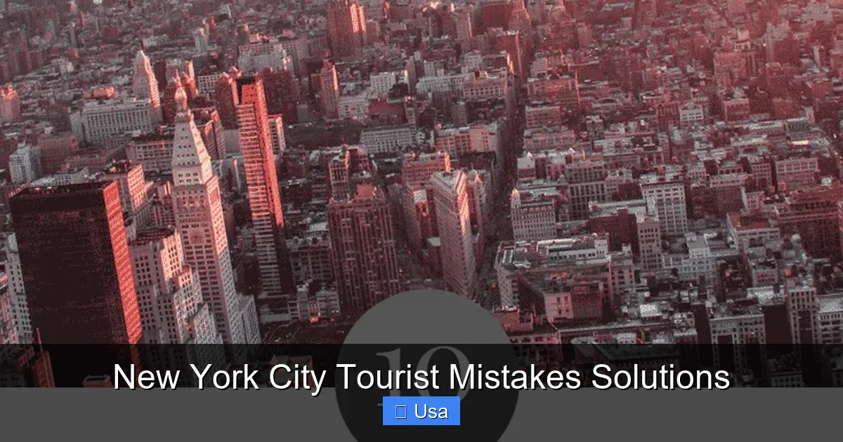 New York City Tourist Mistakes Solutions