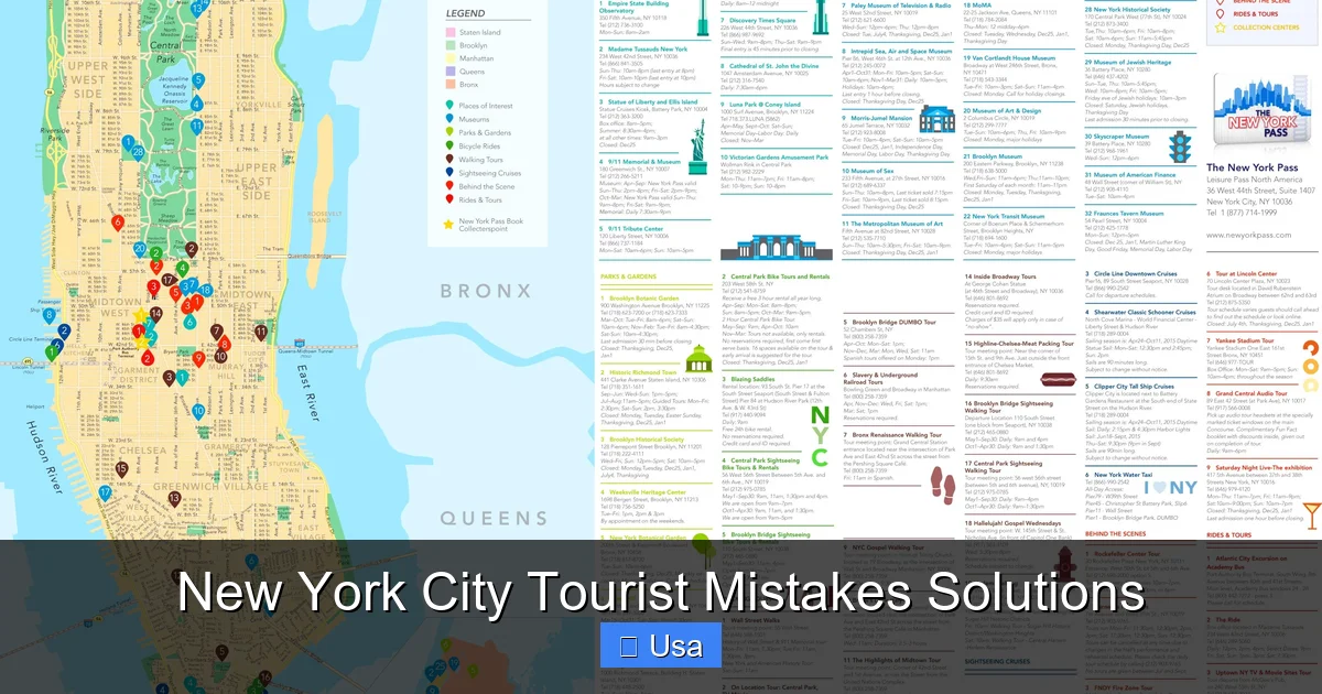 New York City Tourist Mistakes Solutions
