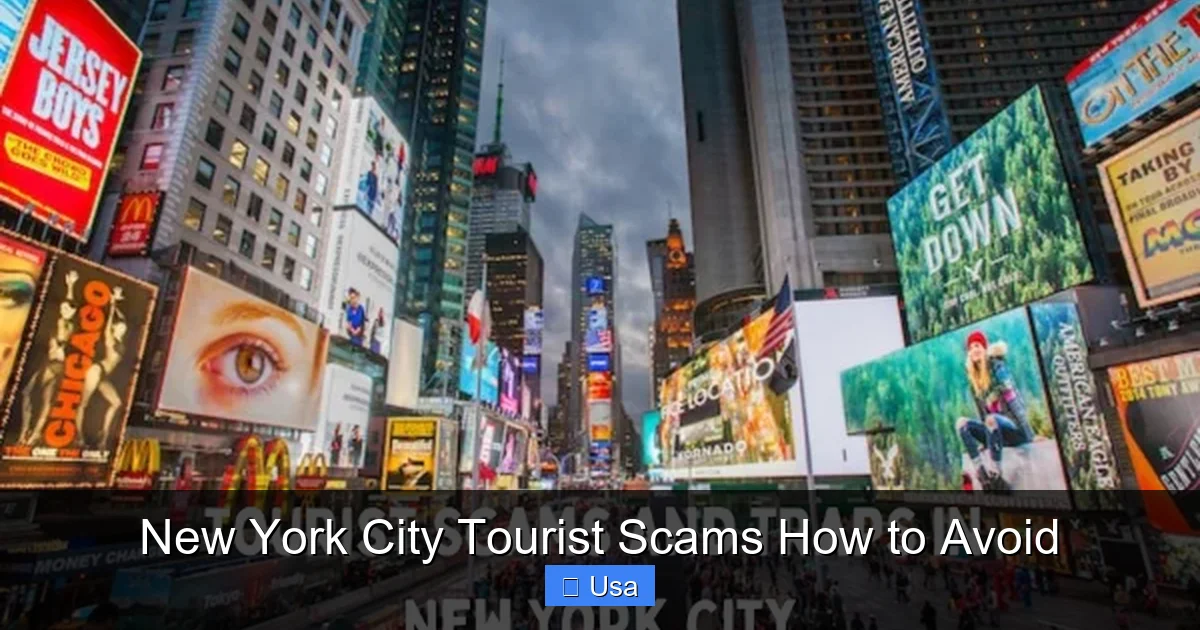 New York City Tourist Scams How to Avoid