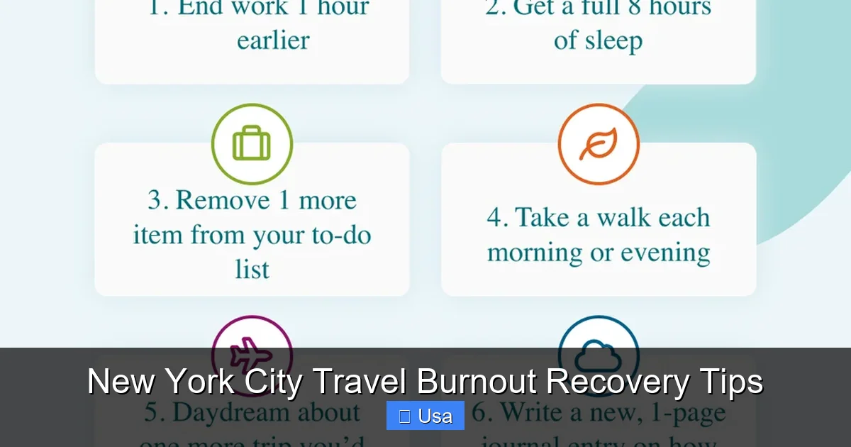 New York City Travel Burnout Recovery Tips