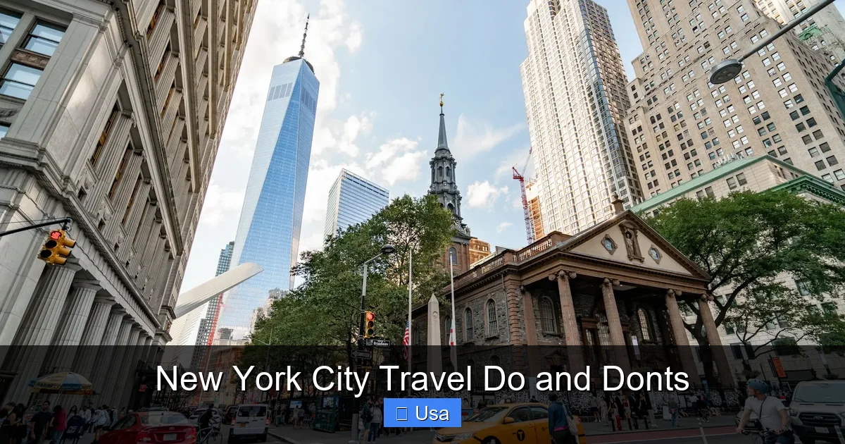New York City Travel Do and Donts