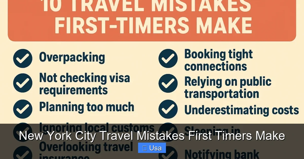 New York City Travel Mistakes First Timers Make