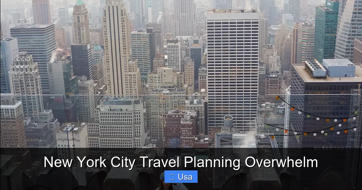 New York City Travel Planning Overwhelm