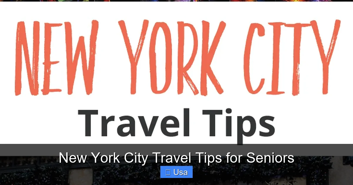 New York City Travel Tips for Seniors