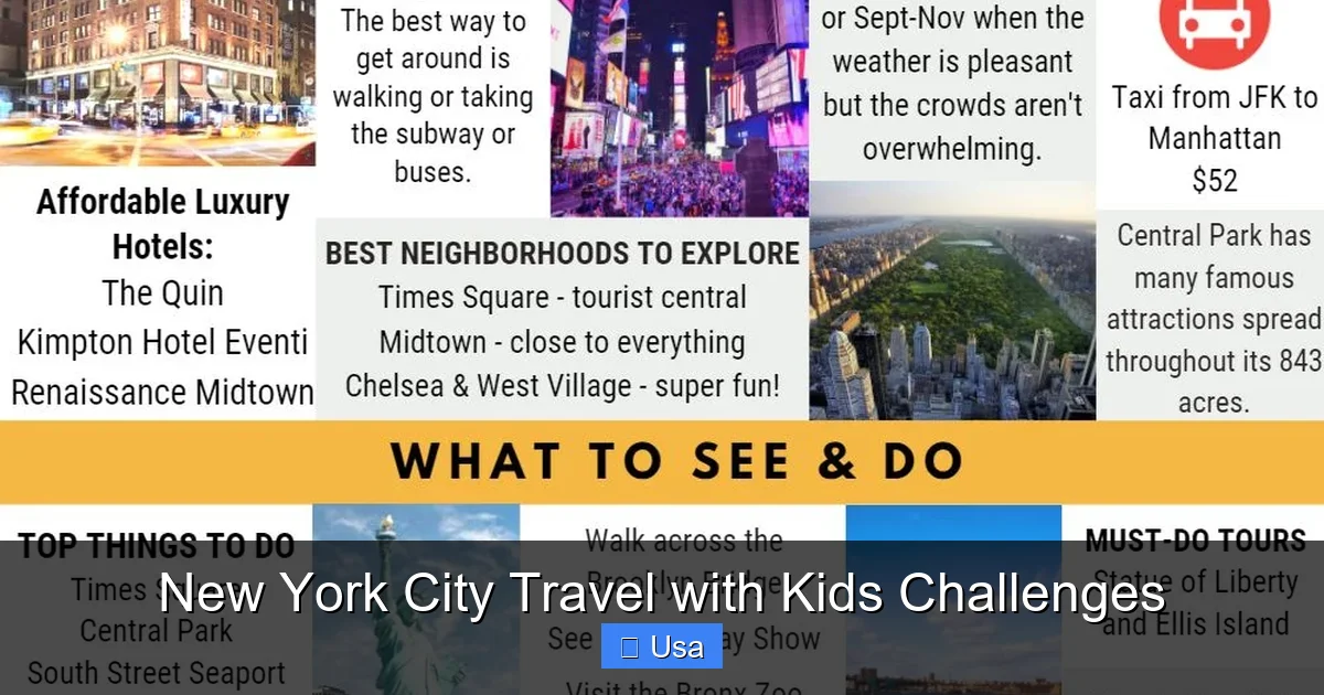 New York City Travel with Kids Challenges