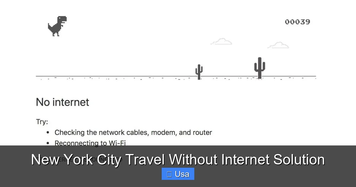 New York City Travel Without Internet Solution