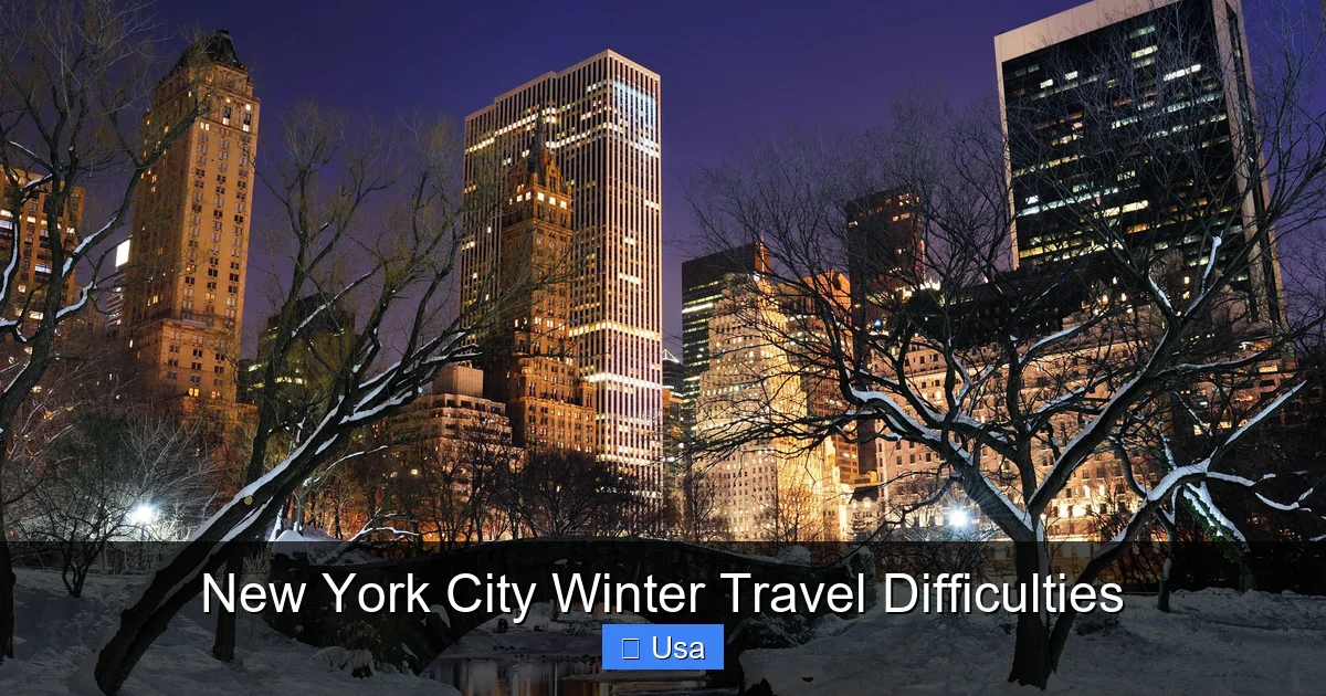 New York City Winter Travel Difficulties