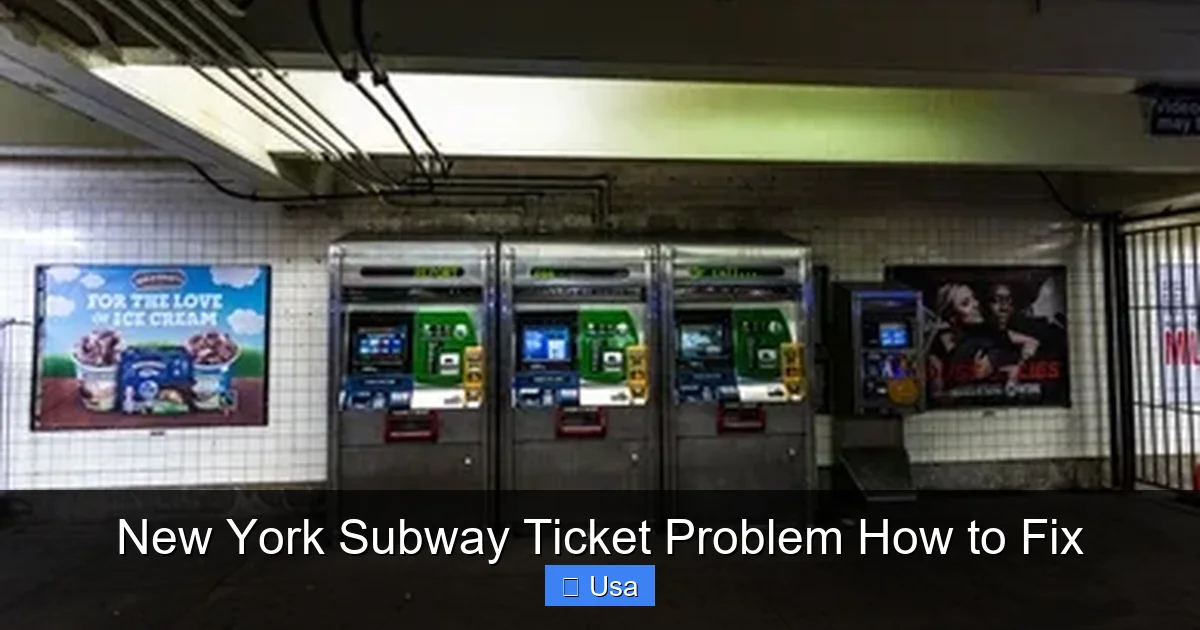 New York Subway Ticket Problem How to Fix