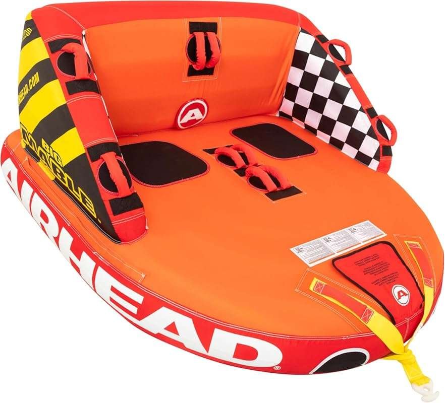 Airhead Mable Inflatable Water Tube, 1-4 Rider, Dual Tow Points, Nylon