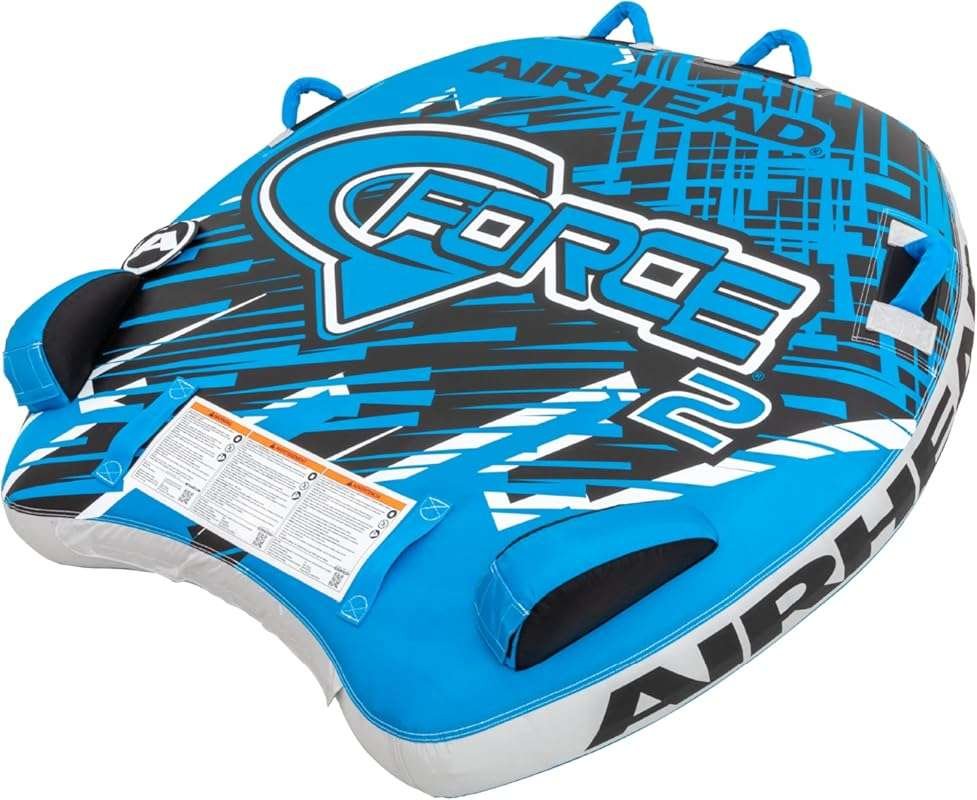 Airhead G-Force Inflatable Water Tube, 2-4 Rider, Dual Tow Points, Dur