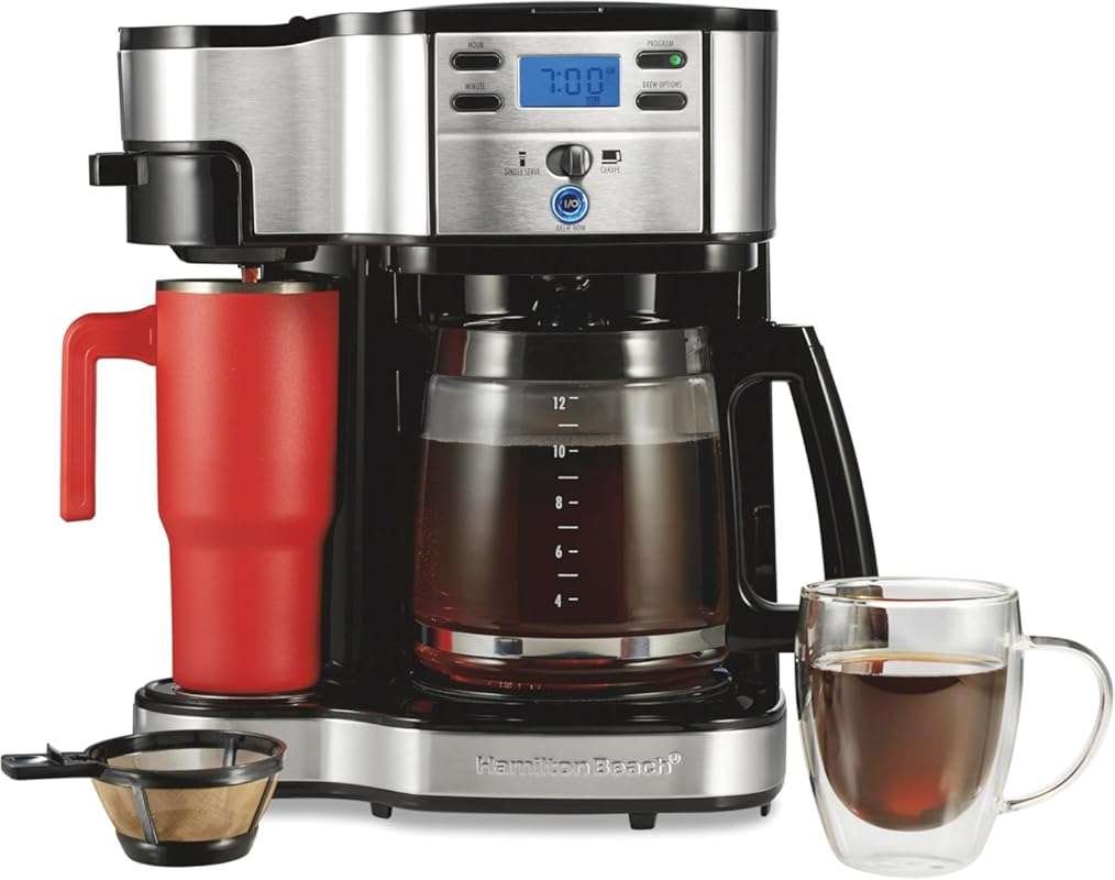 Hamilton Beach 2-Way Programmable Coffee Maker with 12-Cup Caraafe and 