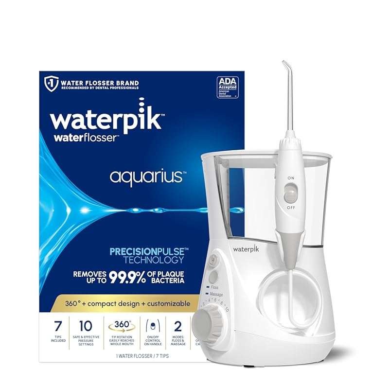 Waterpik Aquarius Electric Water Flosser for Braces and Gums with 10 S