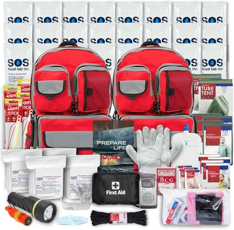 Family Emergency Kit | All-in-one Survival Kit Backpack for Earthquake