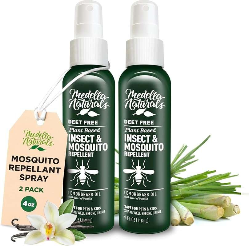 DEET-Free Insect Repellent Spray with Lemongrass Oil: Safe for Pets an