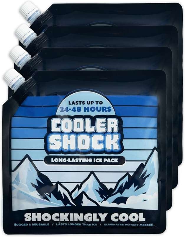 Cooler Shock Reusable Ice Packs for Long-Lasting Cold in Coolers, Lunc