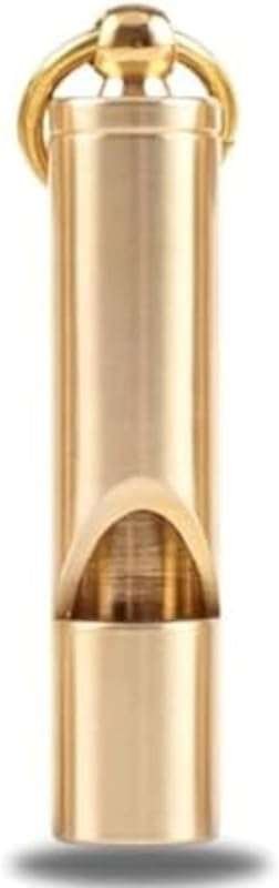 Loudest Brass Whistle Best Premium Emergency Whistle 125db+ One Piece