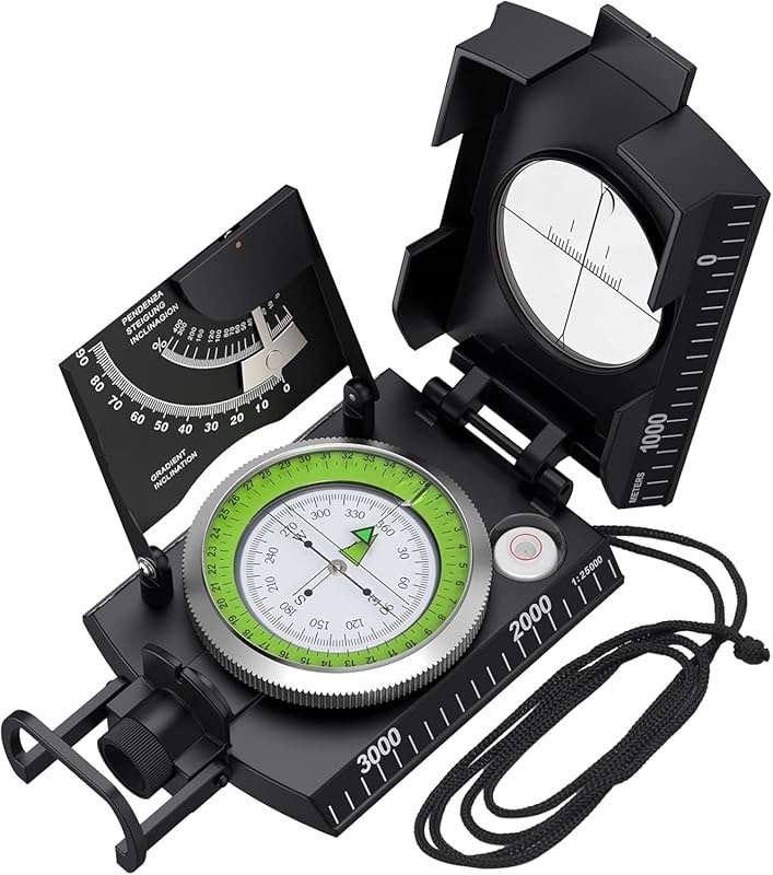 Proster Lensatic Sighting Compass with Clinometer: Ideal for Beginner
