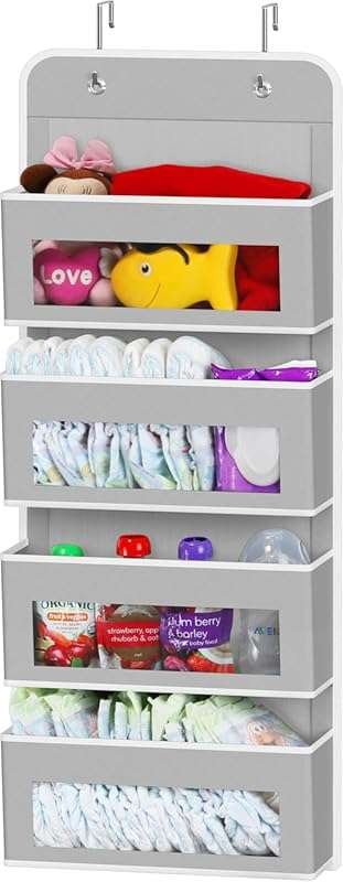 Simple Houseware Clear Window Pocket Over Door Hanging Organizer for P
