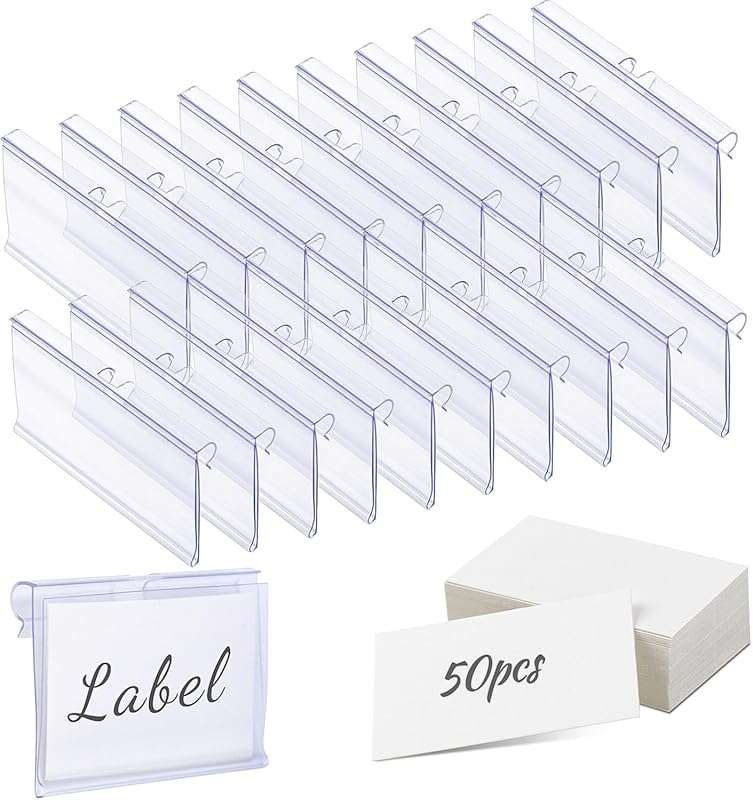 Best Clip-On Labels for Fabric Bins and Storage Containers, Clear Plas