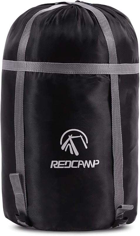 REDCAMP Sleeping Bag Stuff Sack, Black M, L, XL and XXL Compression Sa
