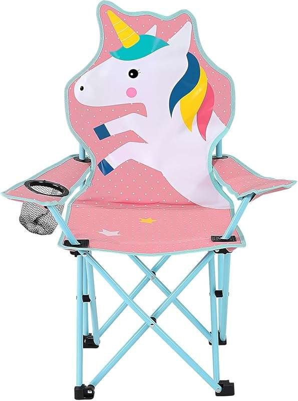 KABOER Kids Folding Camping Chair: Outdoor Design, Cup Holder, and Con