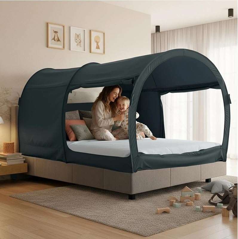 Leedor Pop Up Bed Tent for Adults: Indoor Privacy, Breathable, Multipl