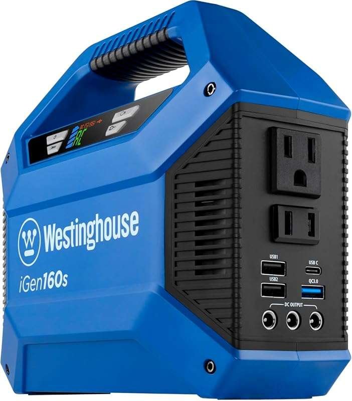 Westinghouse 155Wh Portable Solar Generator: 150W Lithium Battery Powe