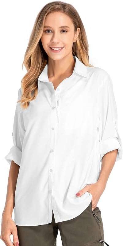 Best Women's UPF 50 Long Sleeve Quick Dry Sun Protection Shirts for Su