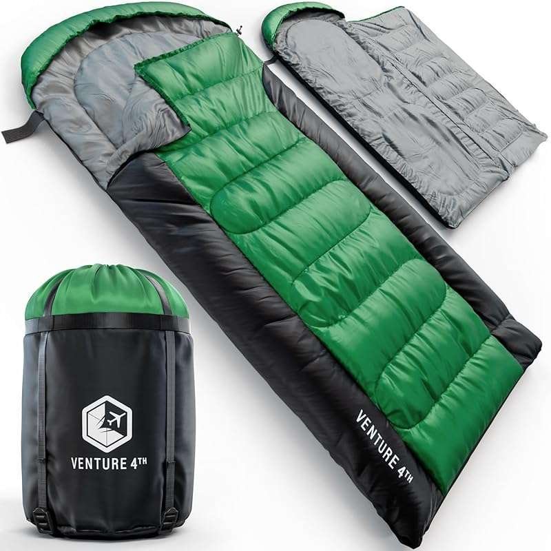 Venture 4th Backpacking Sleeping Bag – Lightweight, Warm, for Adults,