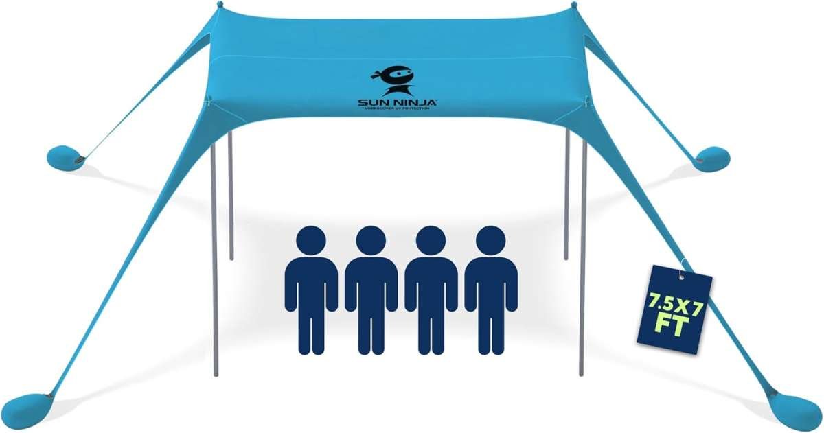 Best Beach Tent to Fly With: Easy Pop-Up UPF 50+ Beach Shelter for Cam