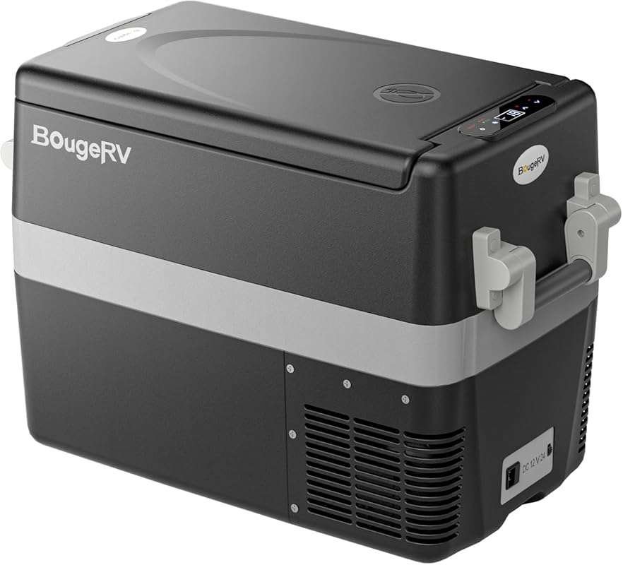 BougeRV 42 Quart 12V Portable Refrigerator Freezer, Dual Power AC/DC f