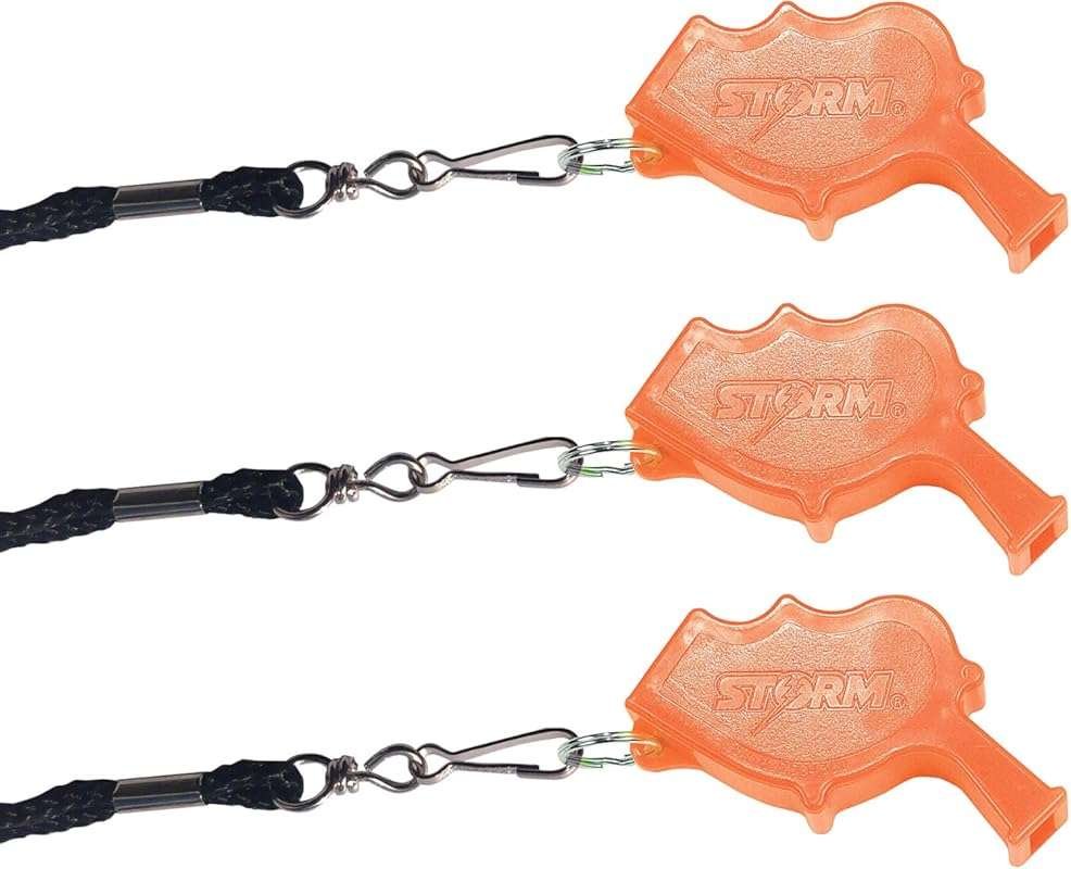 Storm Loudest Emergency Outdoor Safety Whistle with Lanyard for Marine