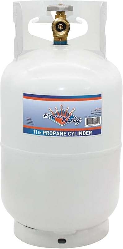 Flame King 10Lb Steel Propane Tank with Overflow Protection, Ideal for