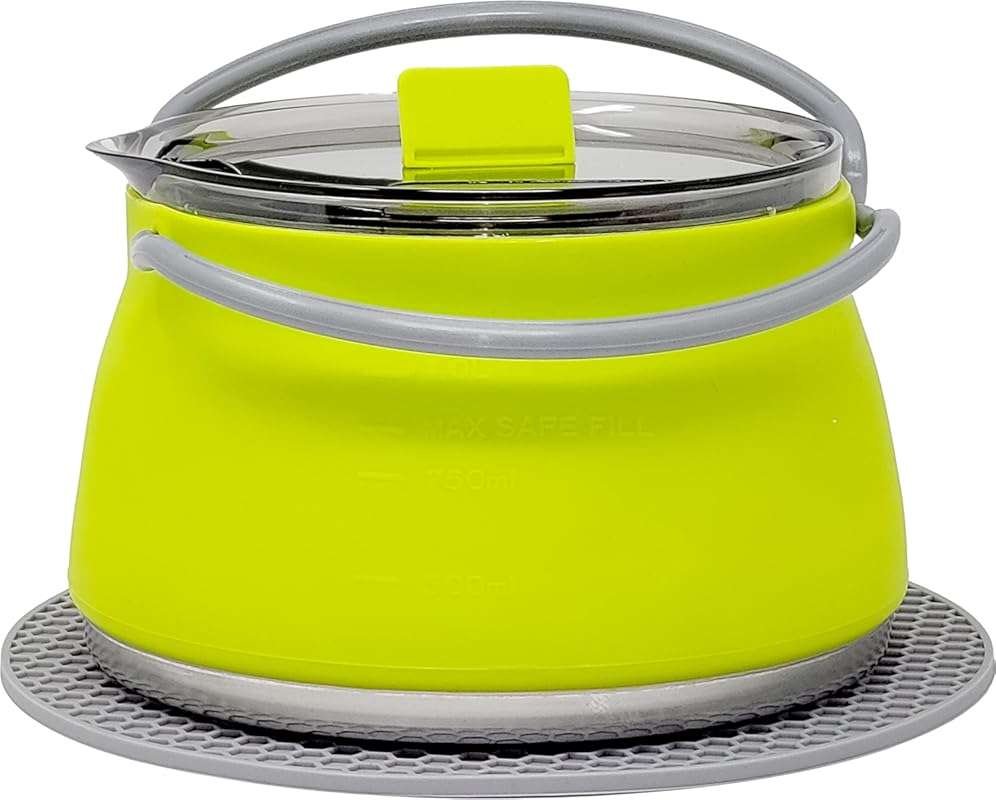 1 Liter Collapsible Camping Kettle for Hiking and Backpacking, with a