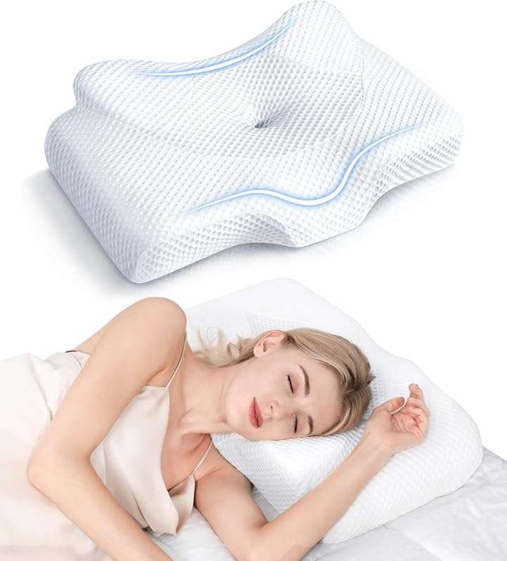 Osteo Cervical Pillow for Side Sleepers: Adjustable Orthopedic Memory 