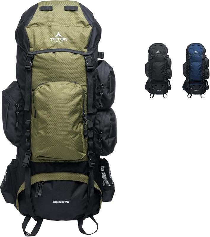 The Teton Explorer 75L Internal Frame Backpack comes with a Rain Cover