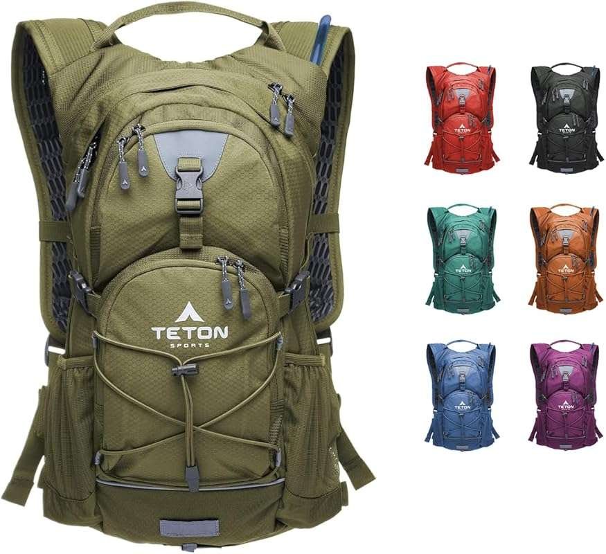 Teton Oasis Trailrunner Lightweight Hiking Backpack with 2L/3L Water R