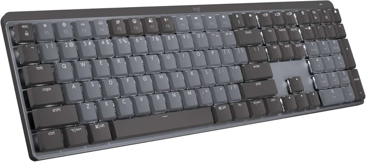 Logitech MX Mechanical Wireless Keyboard: Tactile Quiet Switches, Mult