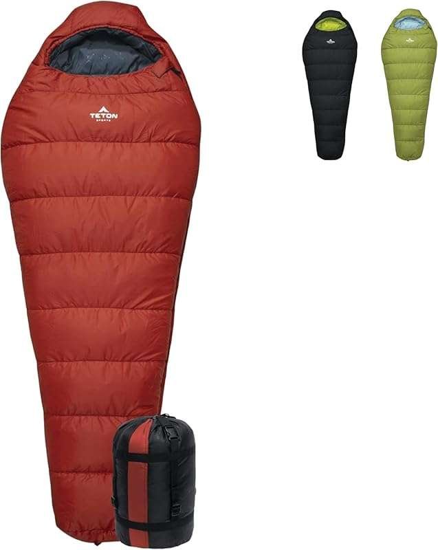 Teton LEEF Lightweight 0F Mummy Sleeping Bag for Cold Weather Backpack