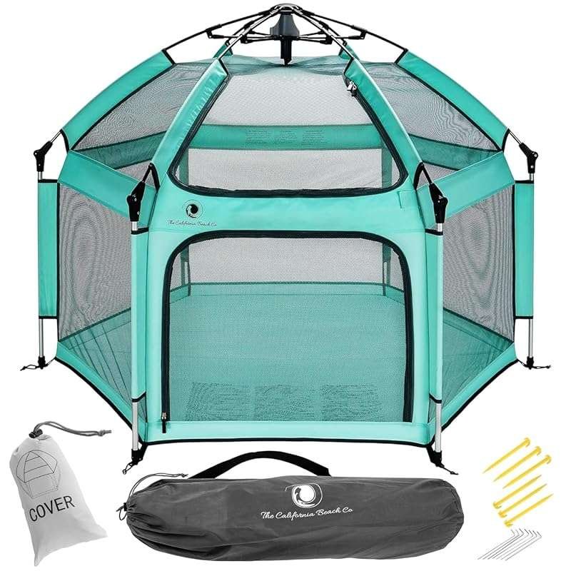 Pop 'N Go Playpen Baby Beach Tent for Babies and Toddlers, Foldable an