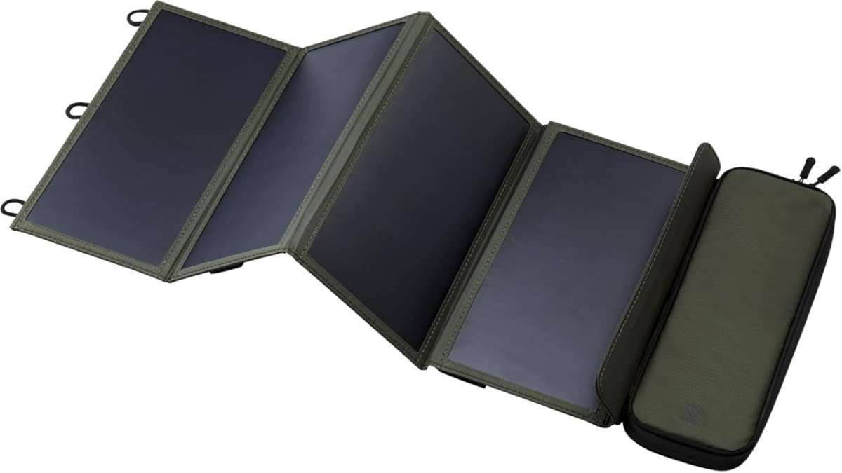 ELECOM NESTOUT 28W Portable Foldable Solar Charger with Dual USB-A for
