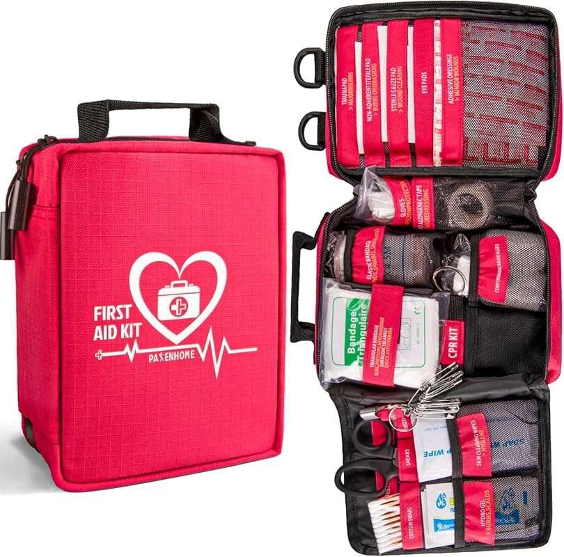 First Aid Kit Case for Home, Office, Car, Outdoor, Hiking, Travel, and