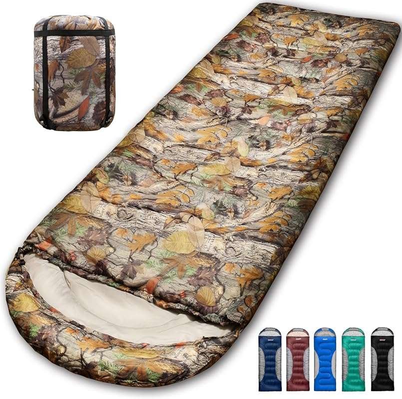 0 Degree Winter Sleeping Bags for Adults Camping - Temp Range Portab