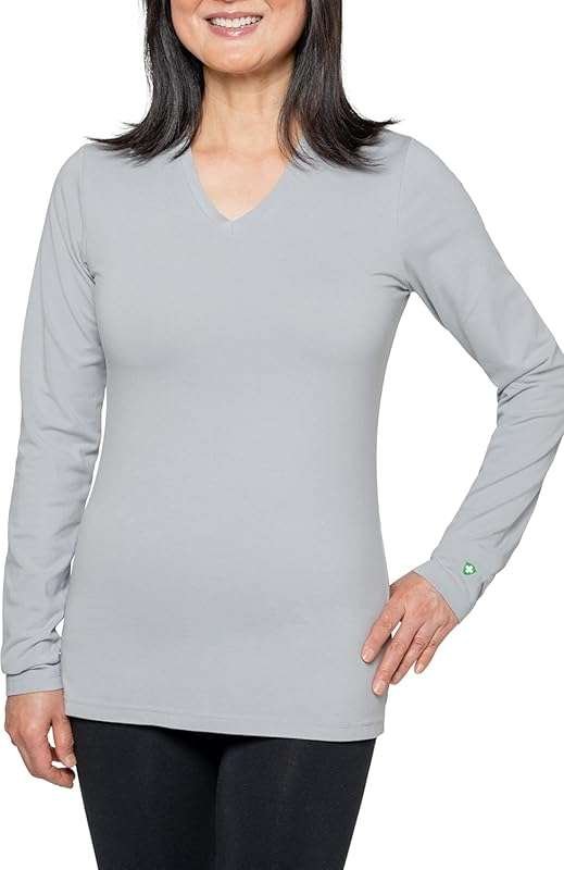 Insect Shield Women's Long Sleeve V-Neck T-Shirt, UPF 30+ Insect Repel