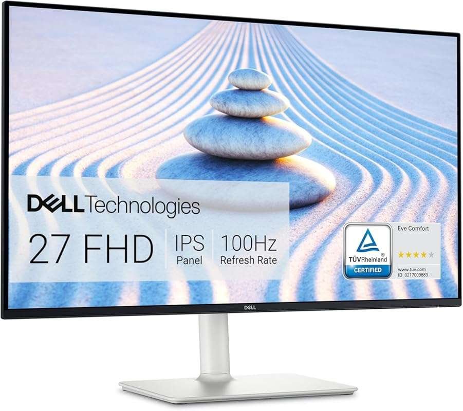 Dell S2725HS 27-inch FHD Monitor for Work From Home. TÜV Eye Comfort, 